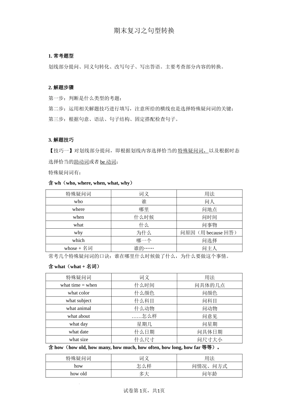 专题05 句型转换（按要求改写句子）【练习】（人教版）.docx_第1页