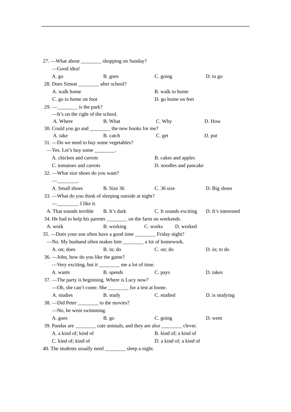 04.人教版七年级英语下册期末测试题_04（附答案）.doc_第3页