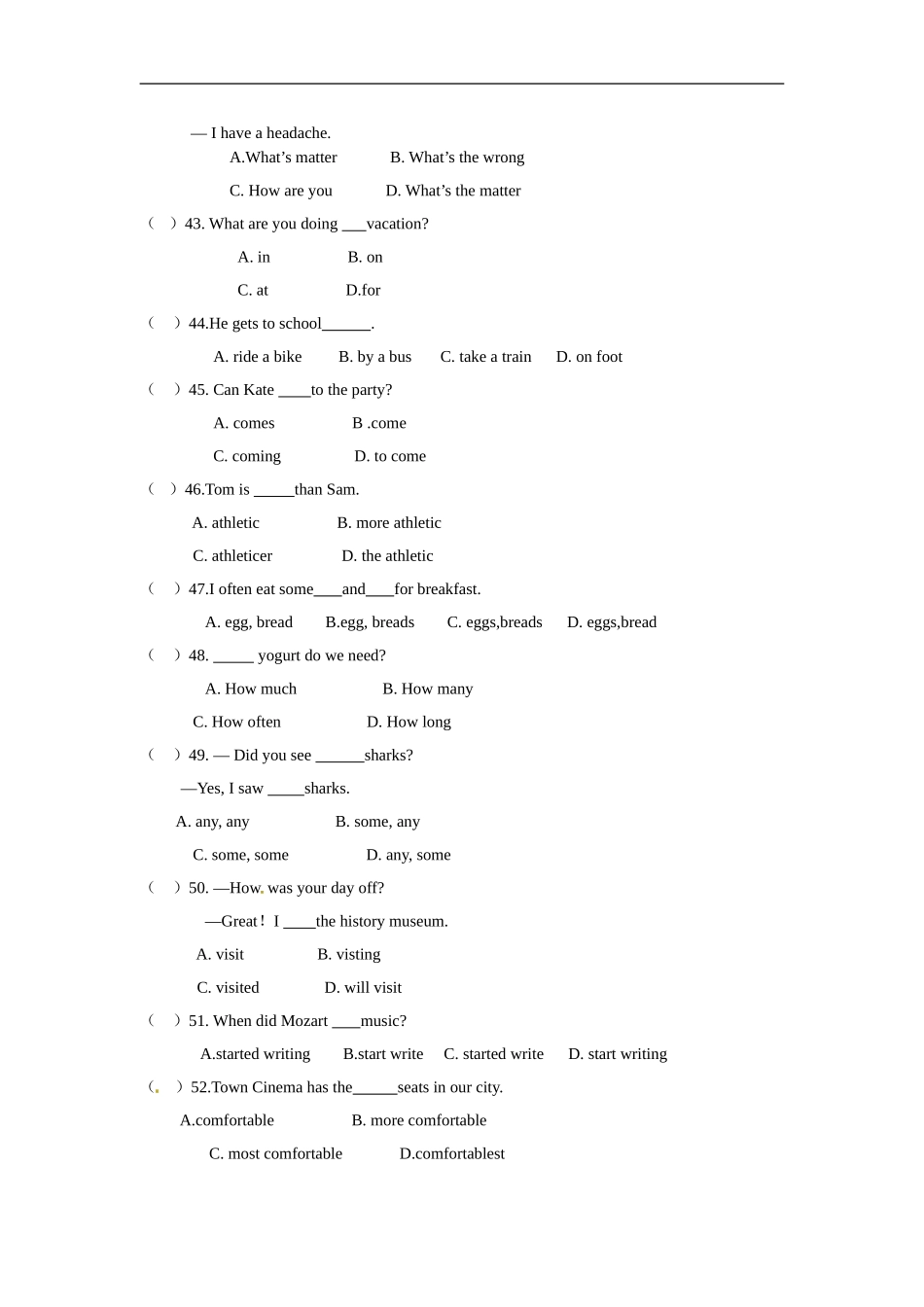 八年级上学期期末考试英语试题.doc_第3页