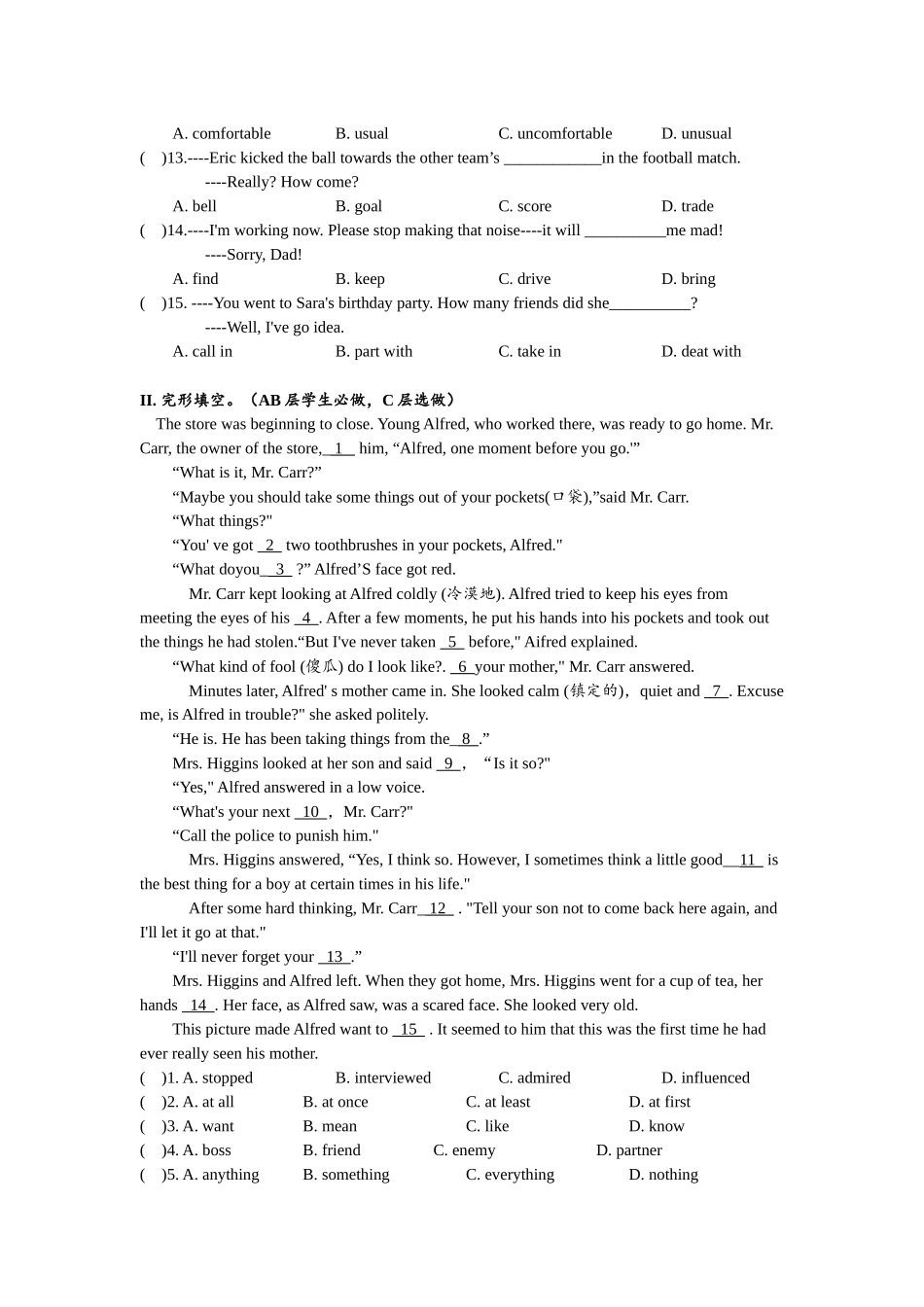 Unit11 SectionB（3a-self-check）分层练习设计.docx_第2页