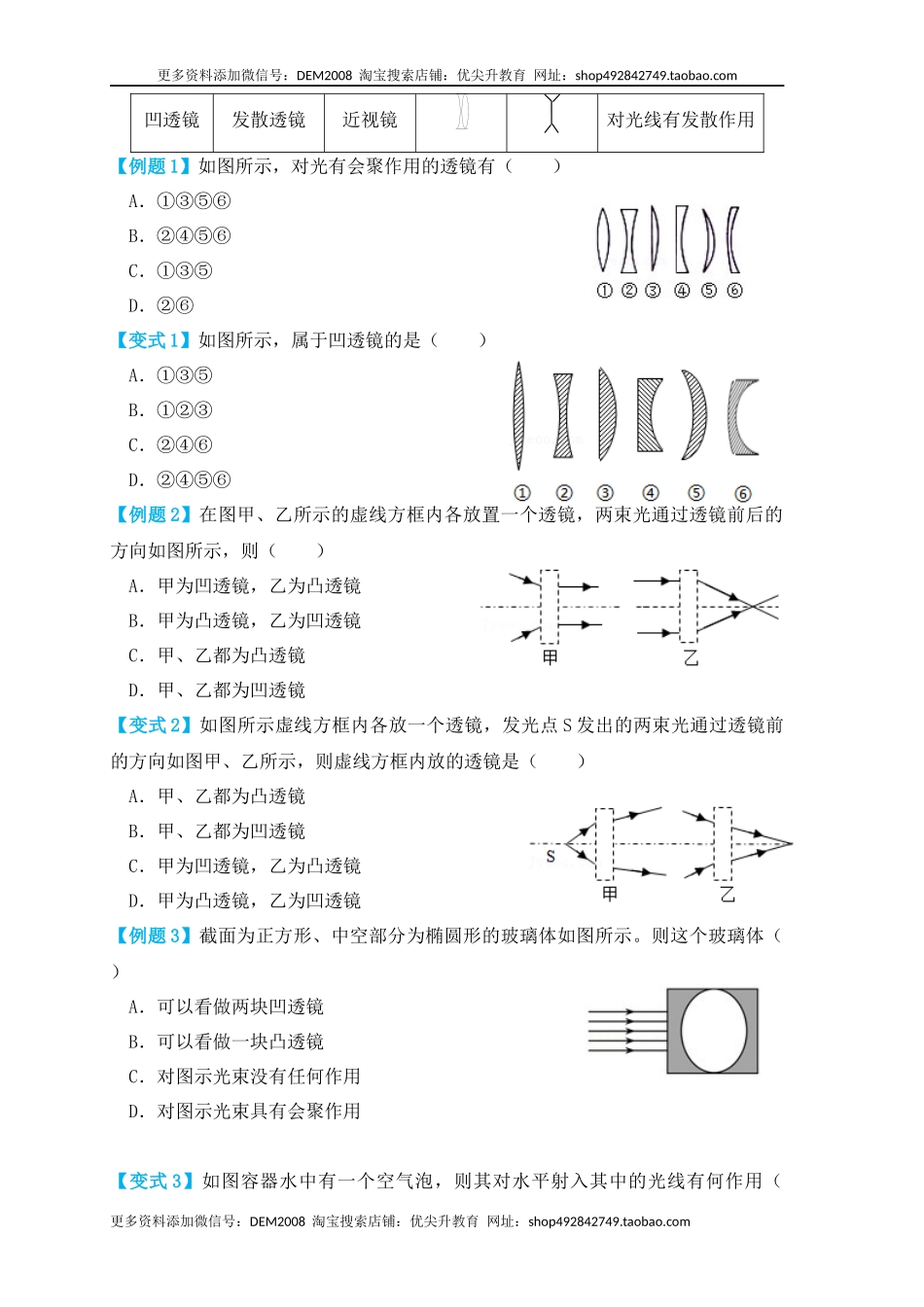 5.1透镜（知识点+例题）(原卷版).docx_第2页