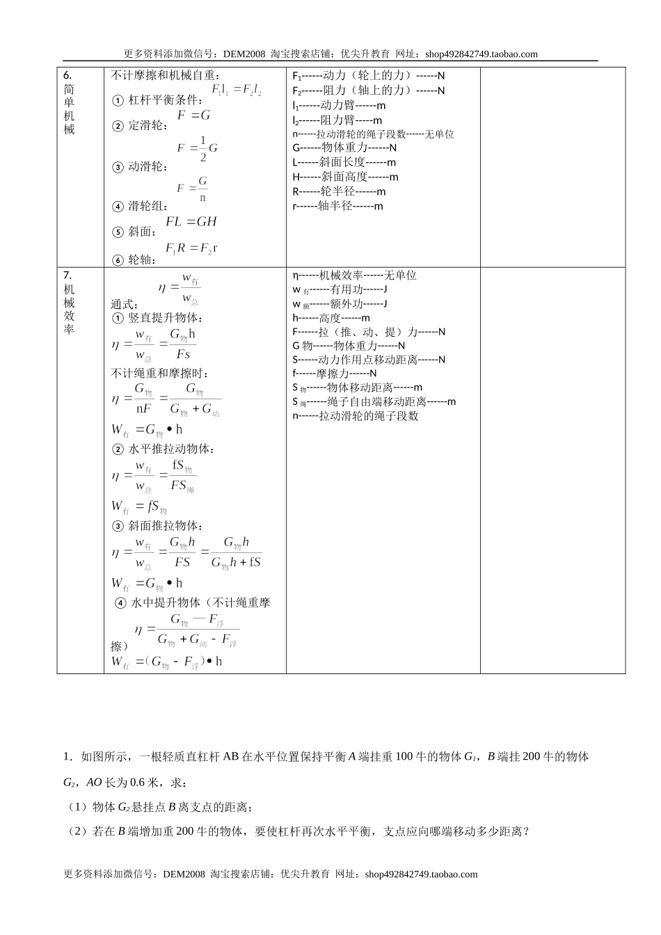 计算题02A简单机械的基本计算（含答案详解）.docx_第2页