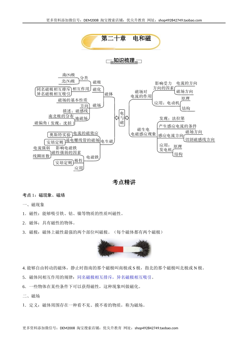 第二十章电与磁—（人教版）（解析版）.docx_第1页