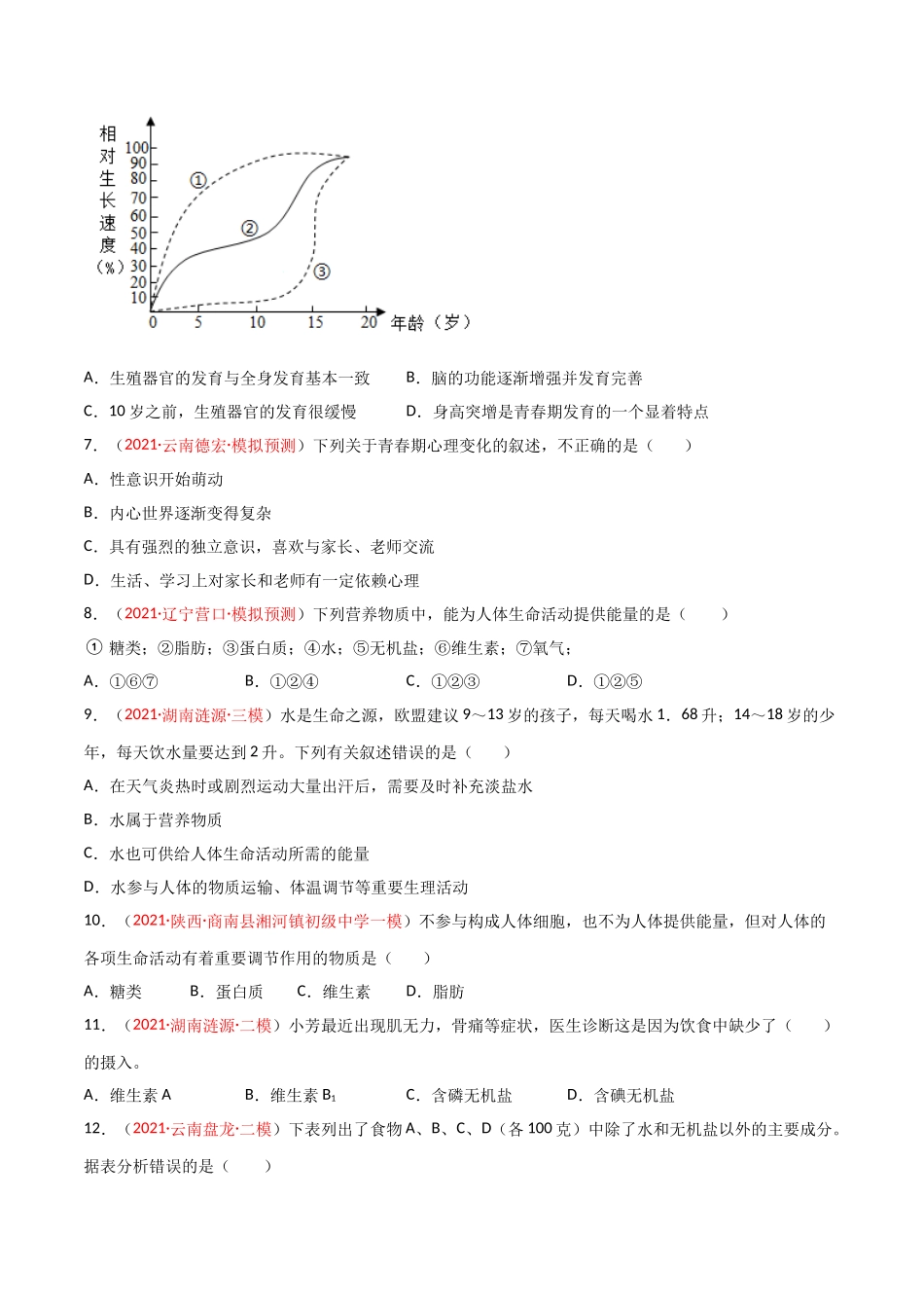 第一次月考（B卷·提升能力）（原卷版）.doc_第2页