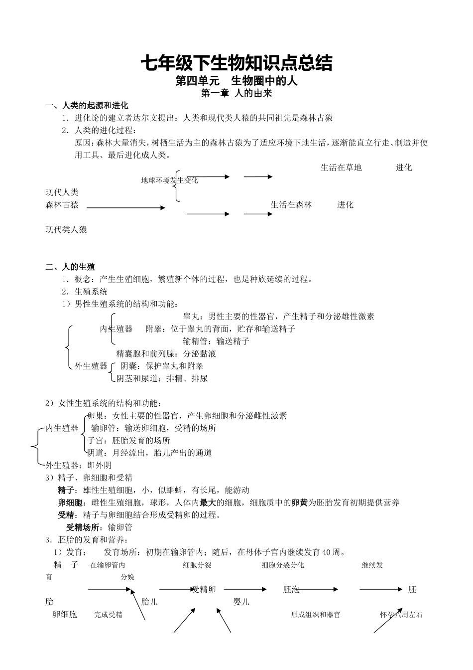 七年级生物下册复习资料.doc_第1页