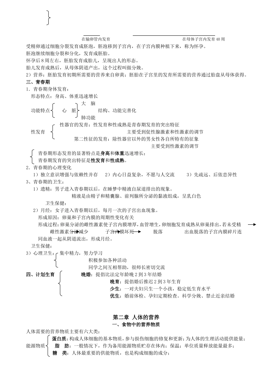 七年级生物下册复习资料.doc_第2页