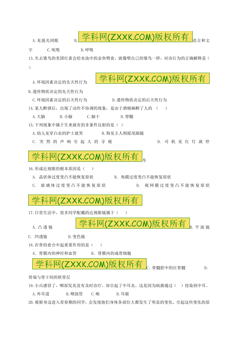 期中测试题13 （含答案）.doc_第2页