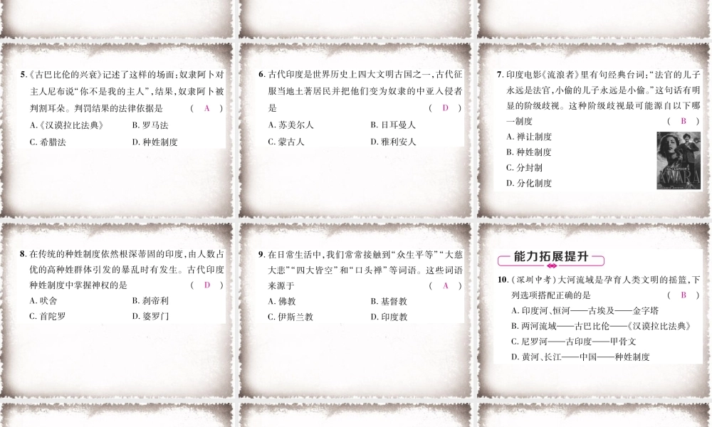 第1单元古代亚非文明总结提升课件.ppt