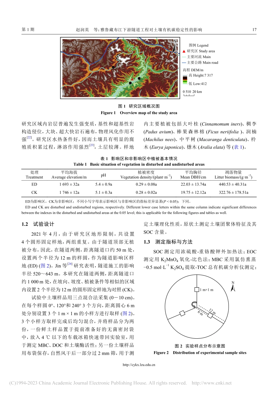 雅鲁藏布江下游隧道工程对土壤有机碳稳定性的影响_赵润英.pdf_第3页