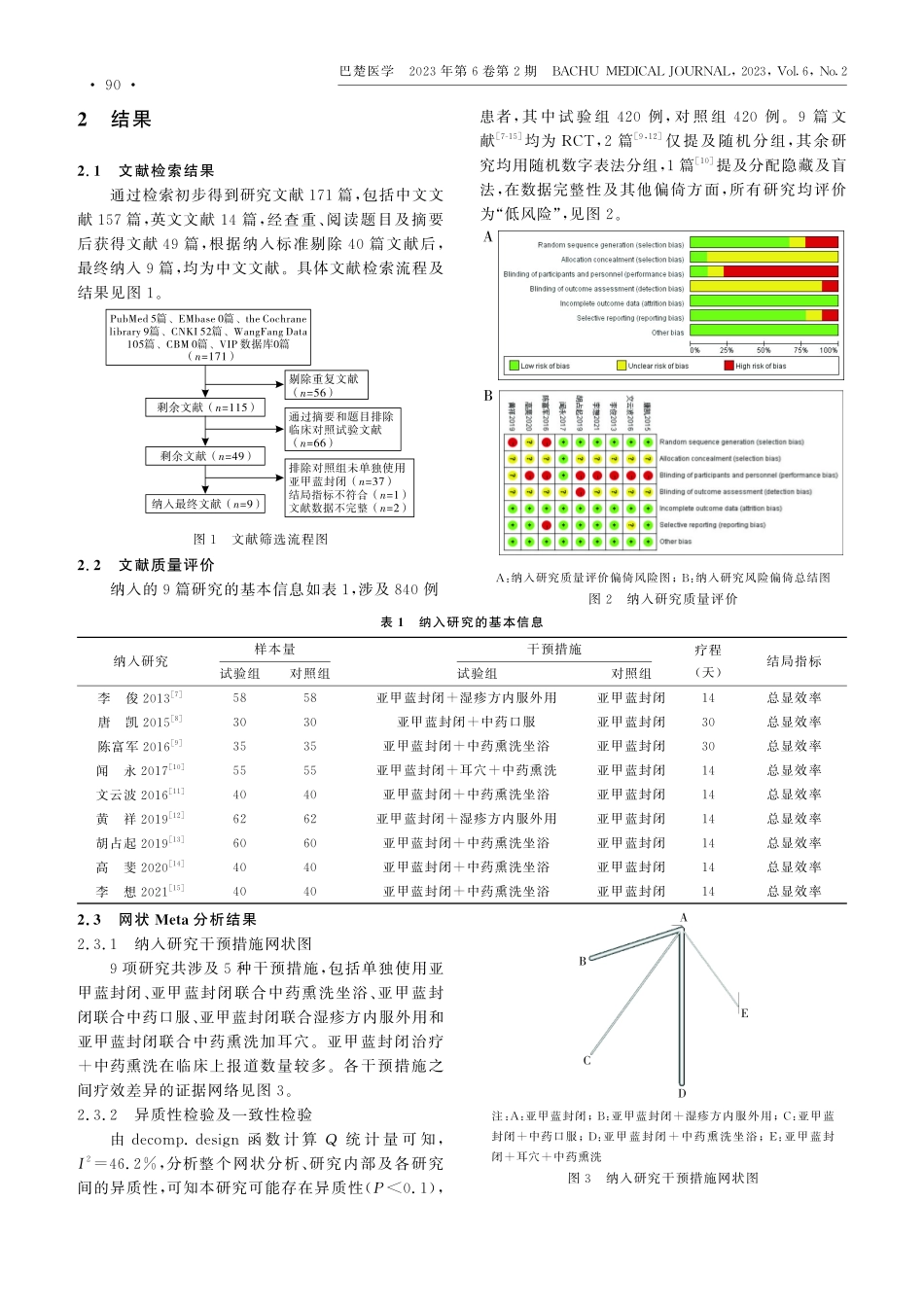 亚甲蓝封闭联合不同措施治疗肛周湿疹的网状Meta分析.pdf_第3页