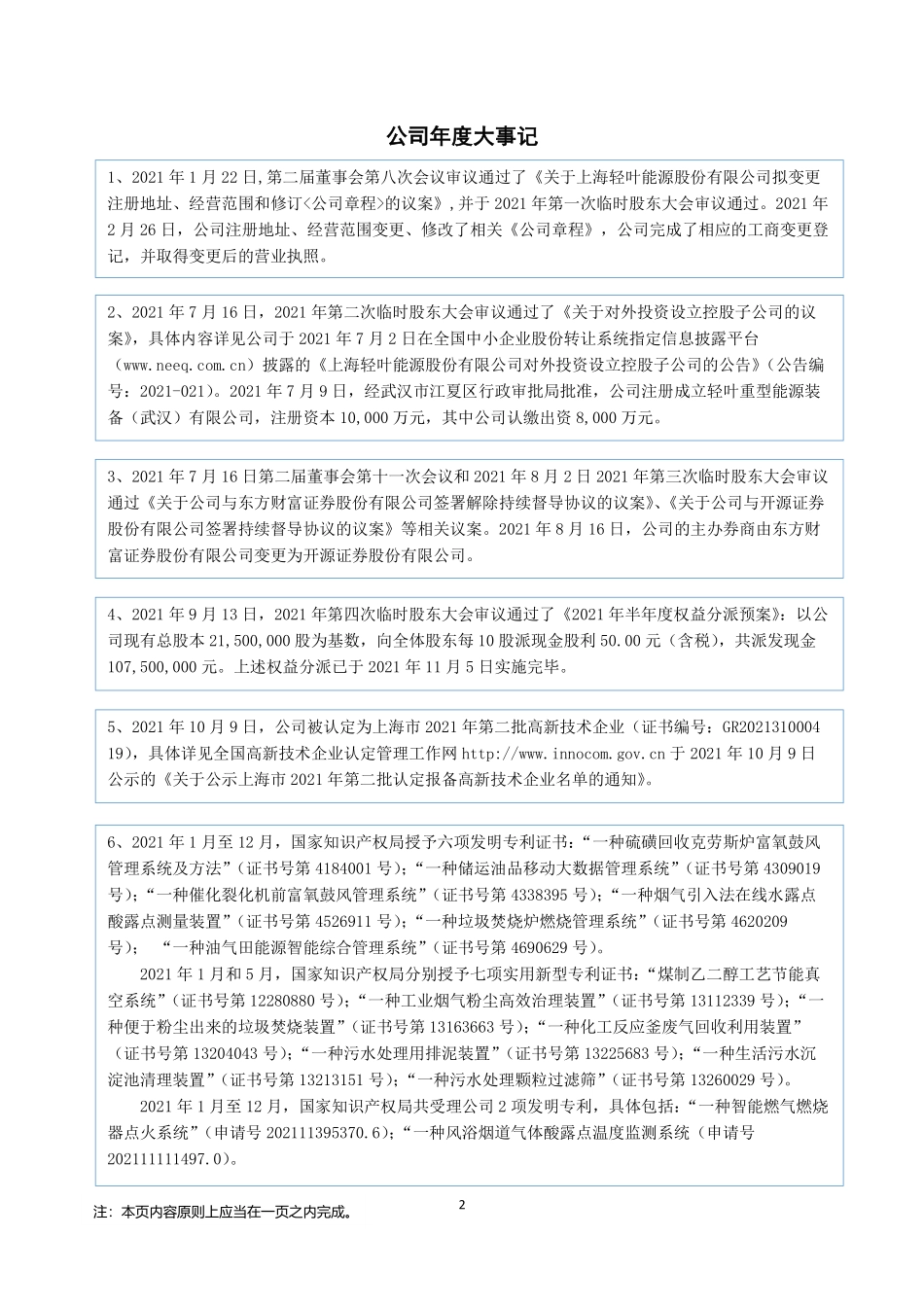838481_2021_轻叶能源_2021年年度报告_2022-04-14.pdf_第2页
