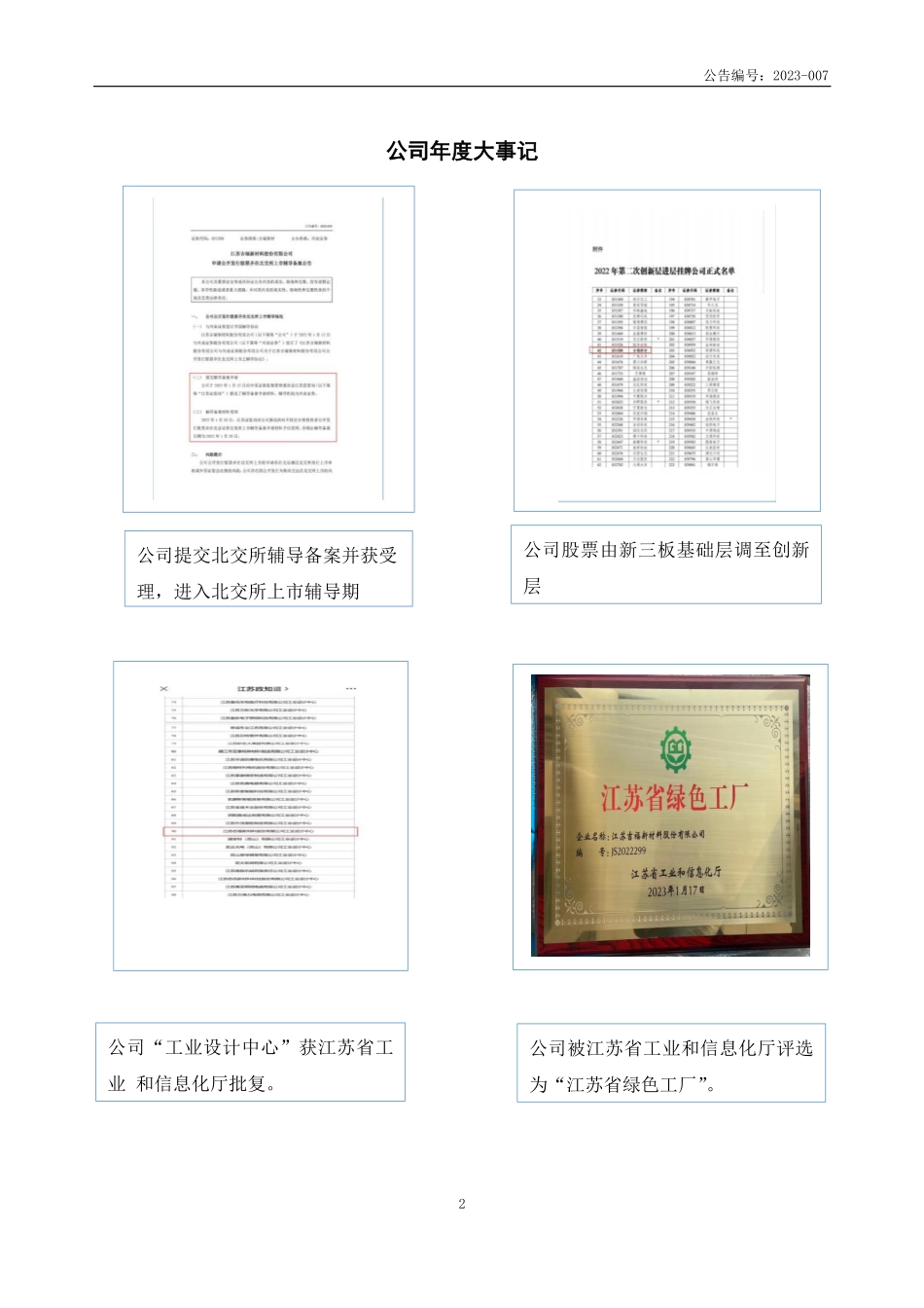 831589_2022_吉福新材_2022年年度报告_2023-04-26.pdf_第2页