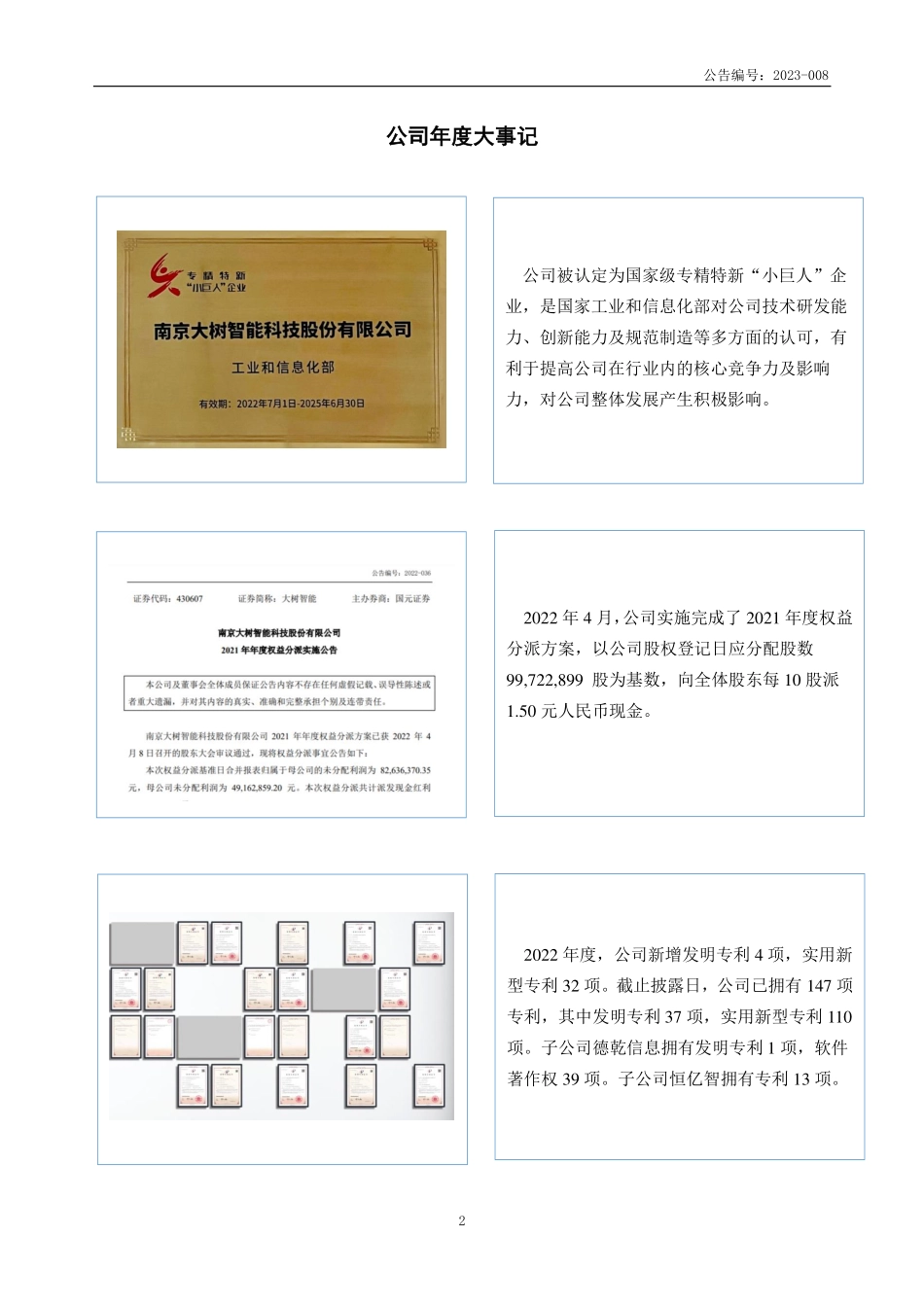 430607_2022_大树智能_2022年年度报告_2023-04-19.pdf_第2页