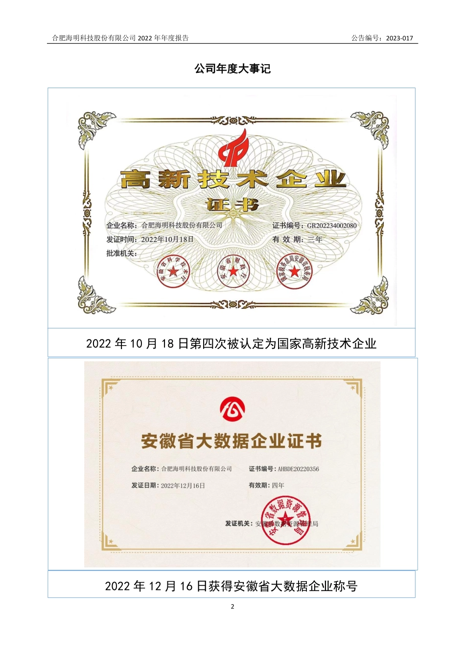 832825_2022_海明科技_2022年年度报告_2023-04-13.pdf_第2页