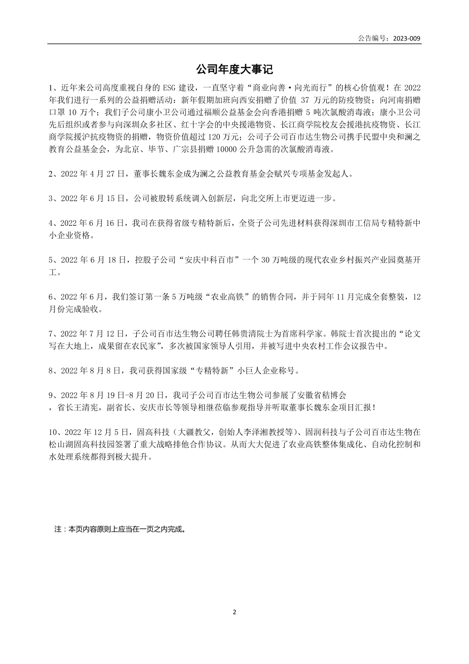 833204_2022_百事达_2022年年度报告_2023-04-26.pdf_第2页