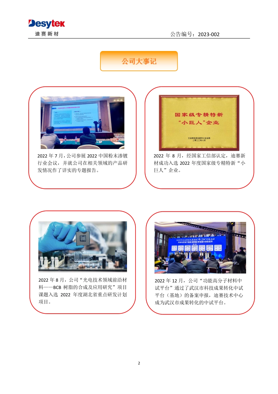 833324_2022_迪赛新材_2022年年度报告_2023-04-17.pdf_第2页