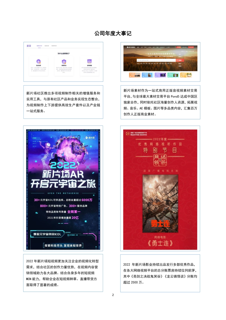 834630_2022_新片场_2022年年度报告_2023-04-24.pdf_第2页