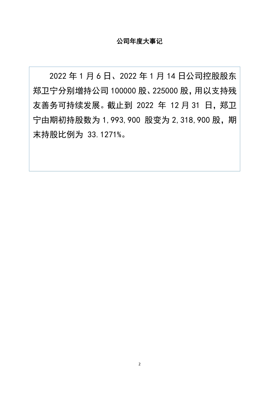836041_2022_残友善务_2022年年度报告_2023-03-23.pdf_第2页