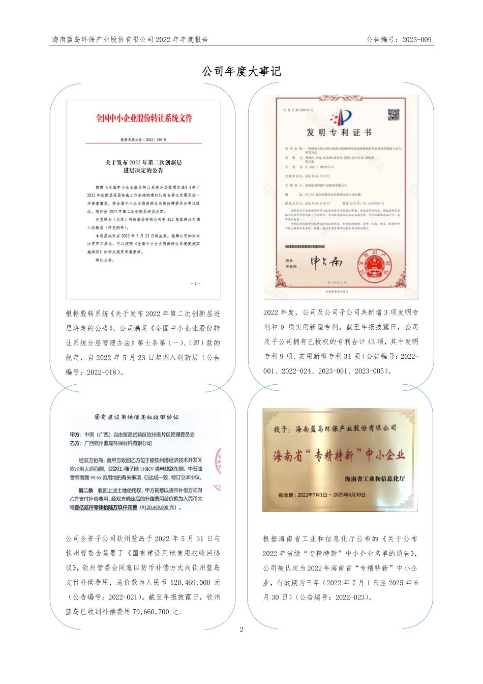 834335_2022_蓝岛环保_2022年年度报告_2023-04-26.pdf_第2页