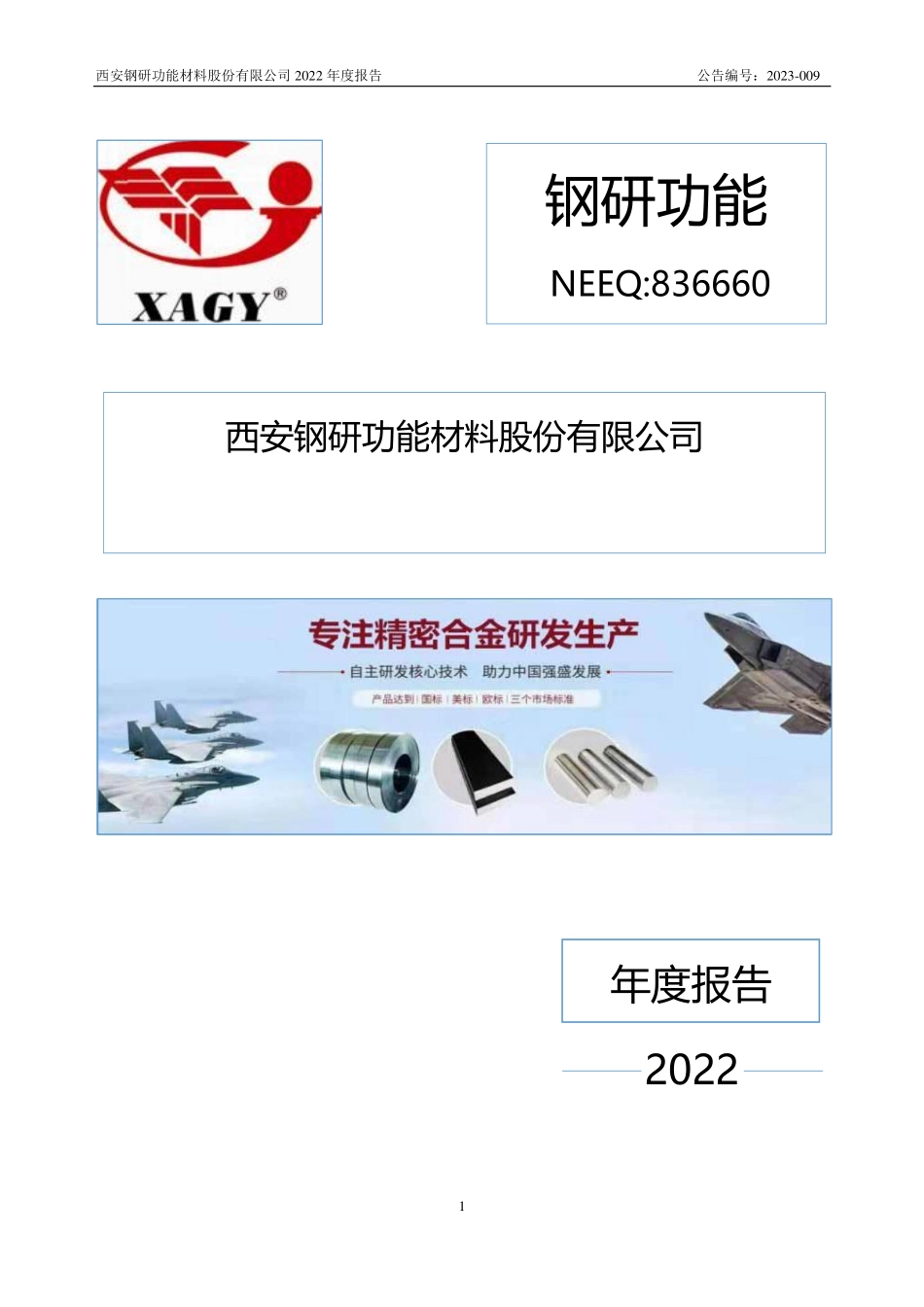 836660_2022_钢研功能_2022年年度报告_2023-04-13.pdf_第1页