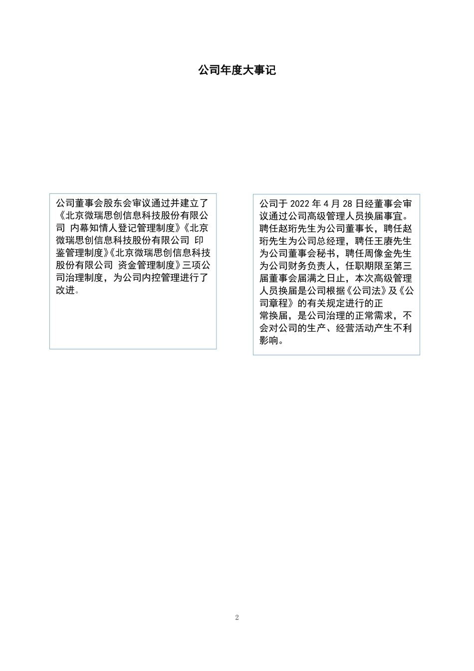 833495_2022_微瑞思创_2022年年度报告_2023-04-26.pdf_第2页