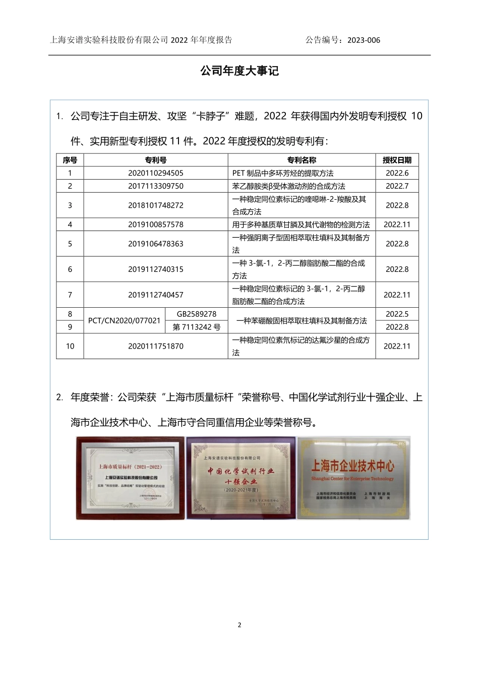 832021_2022_安谱实验_2022年年度报告_2023-04-19.pdf_第2页