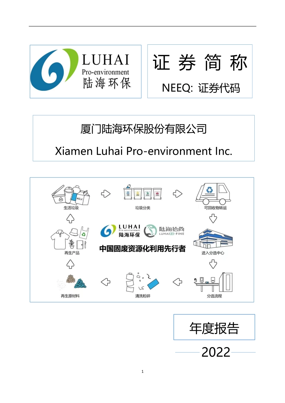 834562_2022_陆海环保_2022年年度报告_2023-04-25.pdf_第1页