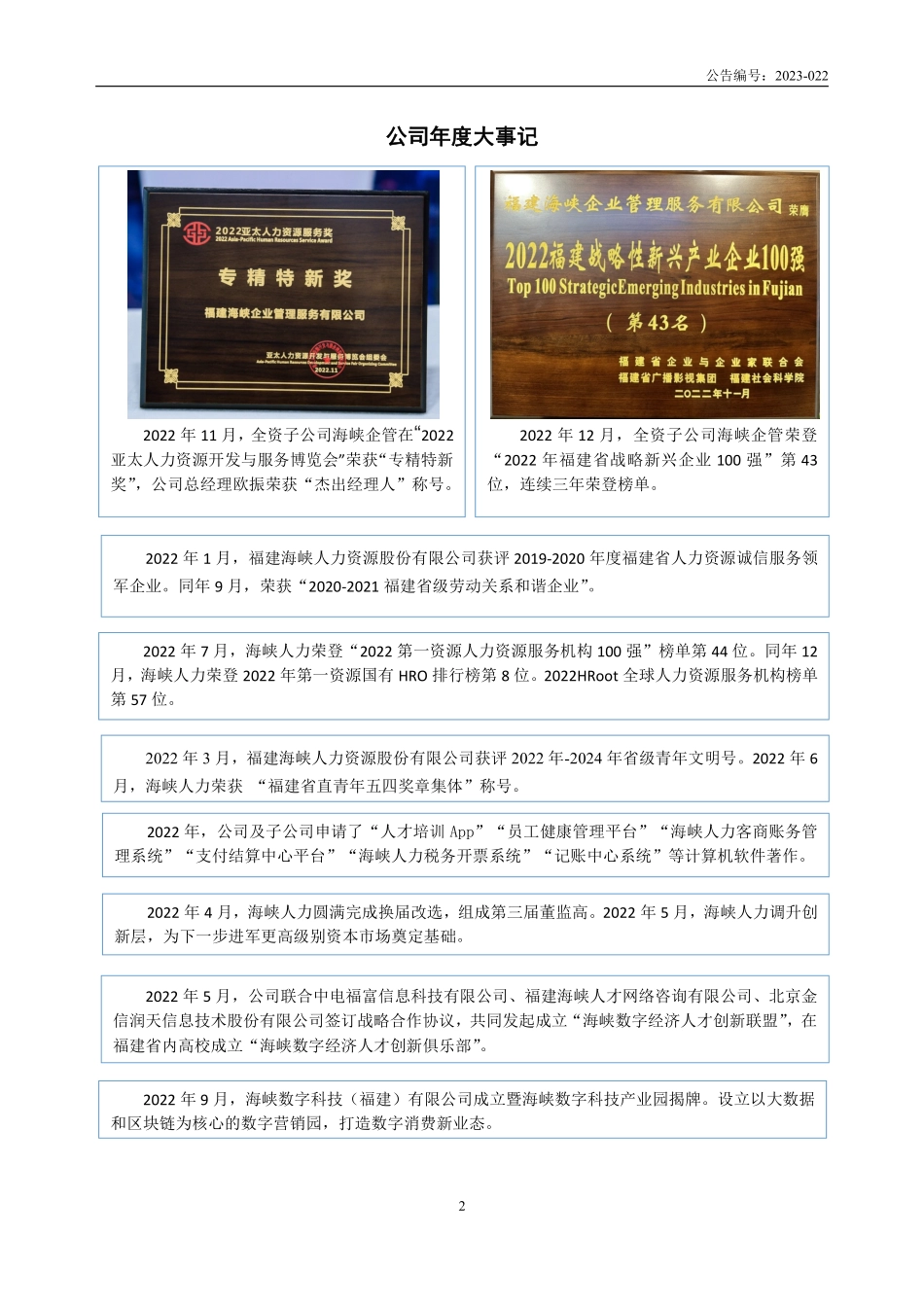 837983_2022_海峡人力_2022年年度报告_2023-04-25.pdf_第2页