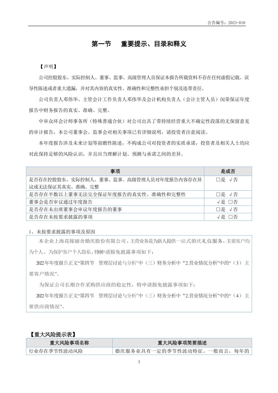 833503_2022_花嫁丽舍_2022年年度报告_2023-04-25.pdf_第3页