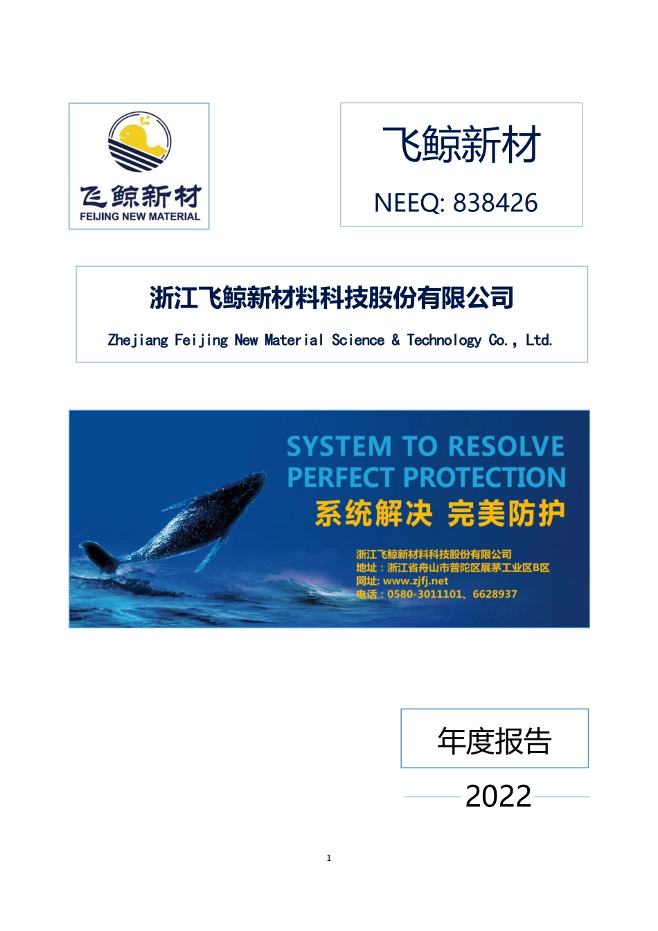 838426_2022_飞鲸新材_2022年年度报告_2023-04-25.pdf_第1页