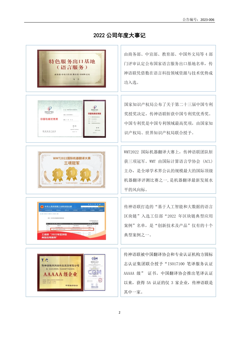 835737_2022_传神语联_2022年年度报告_2023-04-24.pdf_第2页