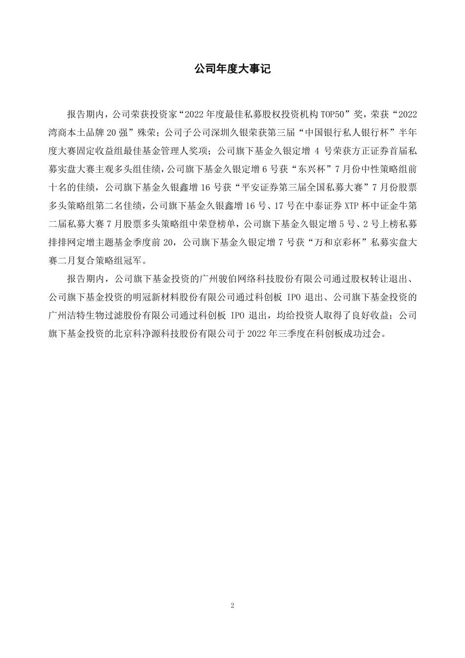 833998_2022_久银控股_2022年年度报告_2023-04-26.pdf_第2页