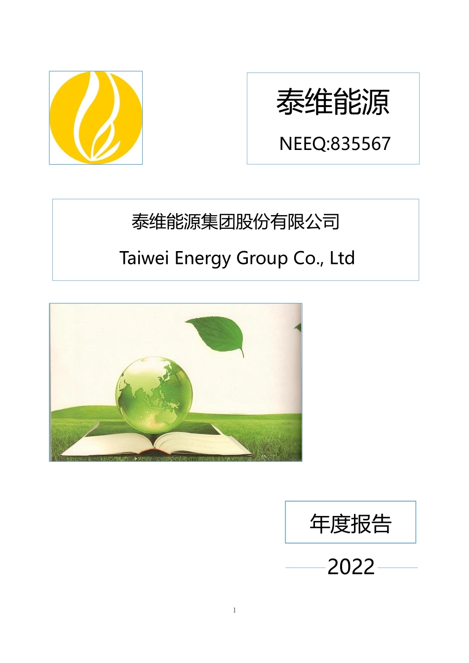 835567_2022_泰维能源_2022年年度报告_2023-04-26.pdf_第1页