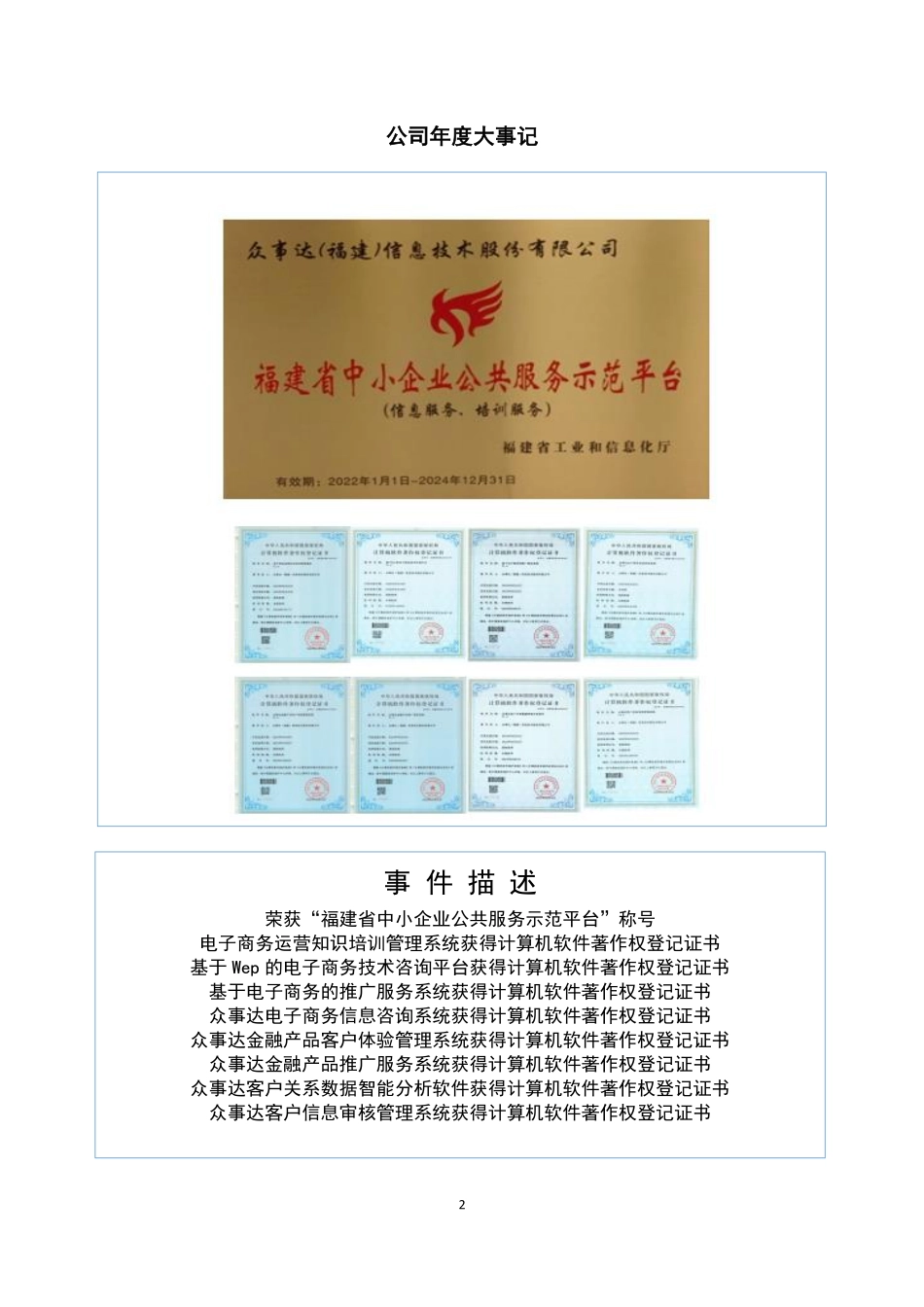 872980_2022_众事达_2022年年度报告_2023-04-27.pdf_第2页