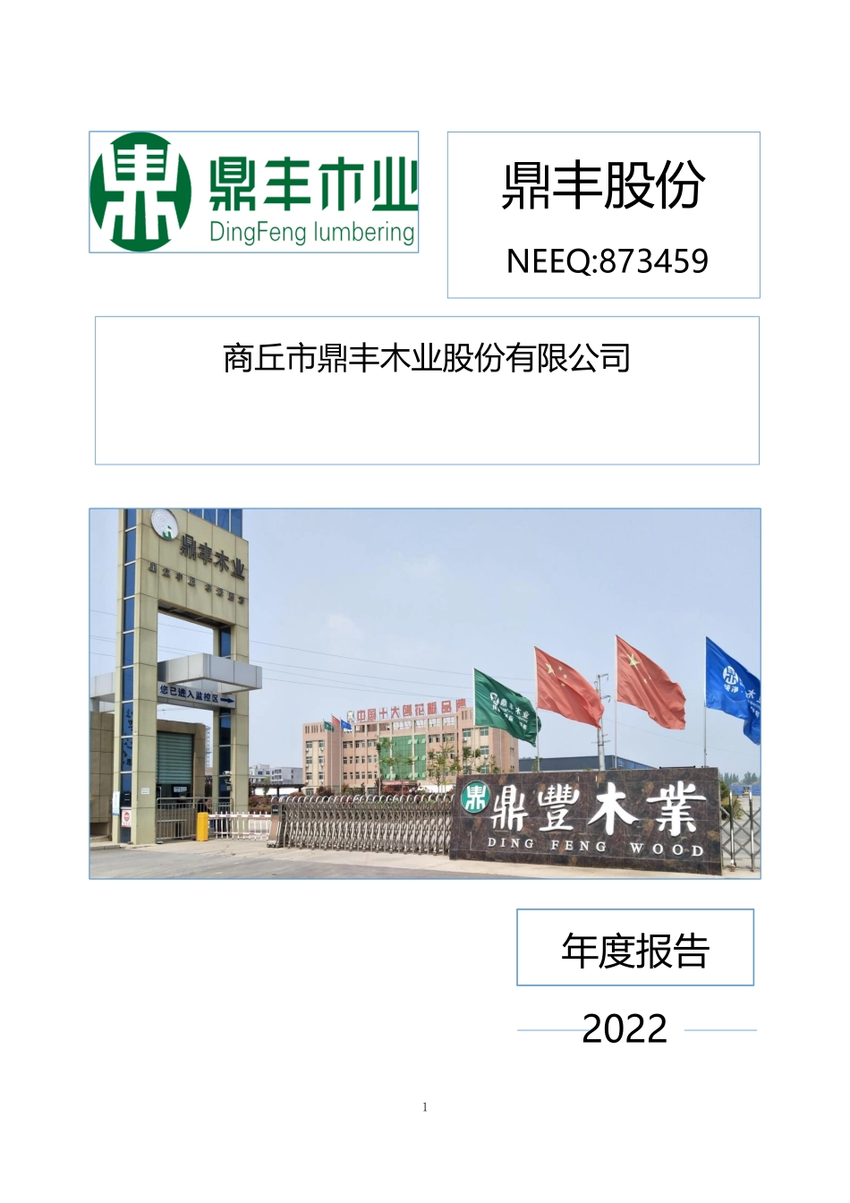 873459_2022_鼎丰股份_2022年年度报告_2023-04-19.pdf_第1页