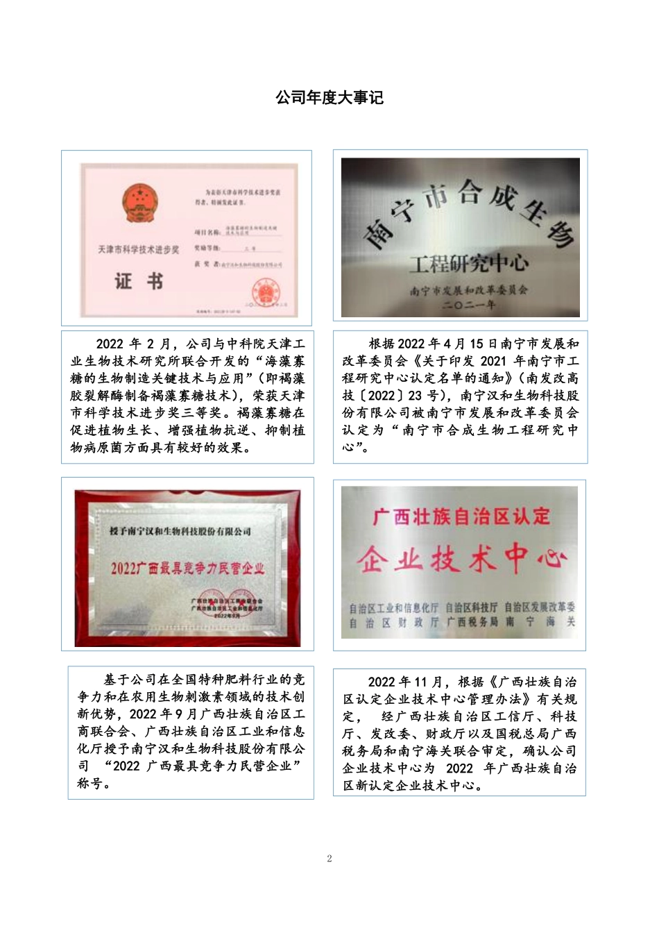 873757_2022_汉和生物_2022年年度报告_2023-04-25.pdf_第2页