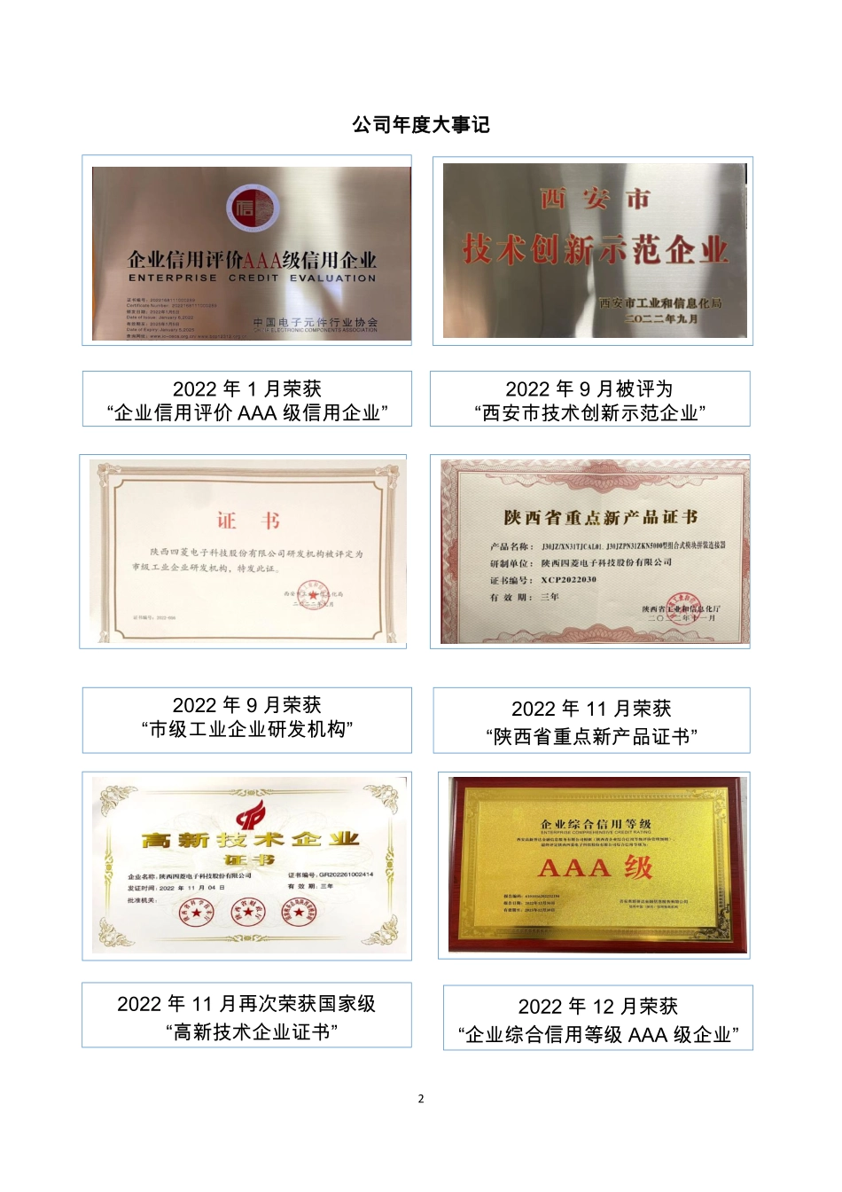 873447_2022_四菱电子_2022年年度报告_2023-04-18.pdf_第2页