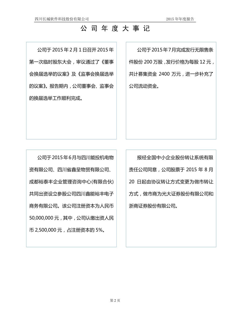 430426_2015_长城软件_2015年年度报告_2016-04-10.pdf_第2页