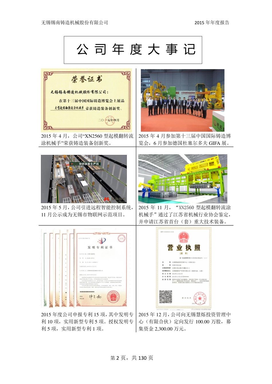 831809_2015_锡南铸机_2015年年度报告_2016-01-11.pdf_第2页