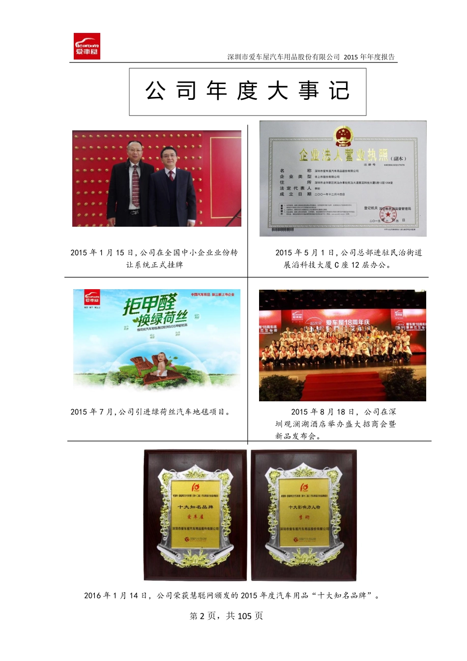 831732_2015_爱车屋_2015年年度报告_2016-04-11.pdf_第2页