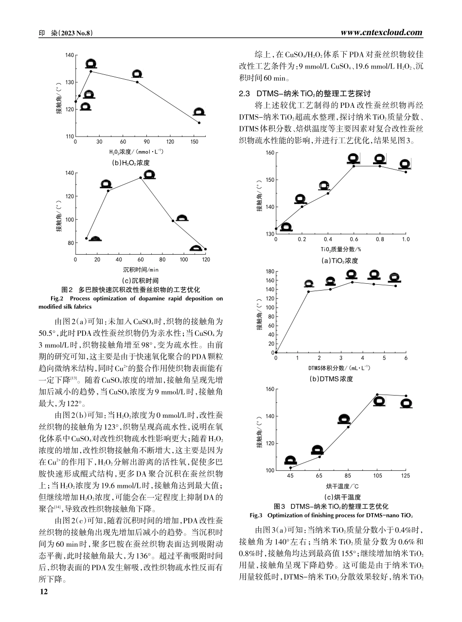 PDA_纳米TiO_%282%29改性超疏水蚕丝织物的制备及性能.pdf_第3页