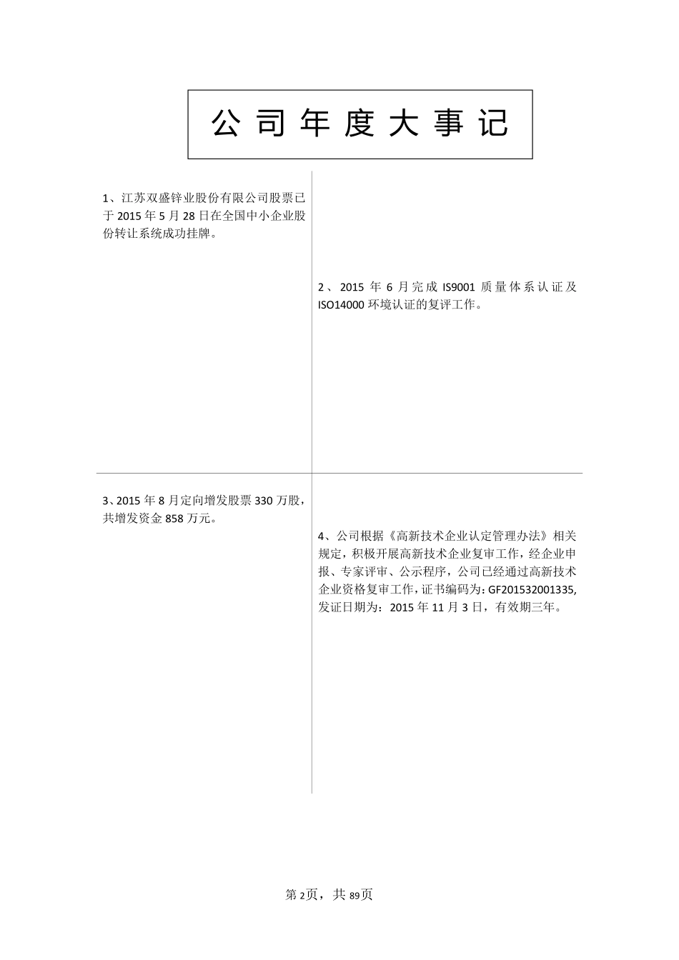 832550_2015_双盛锌业_2015年年度报告_2016-04-12.pdf_第2页