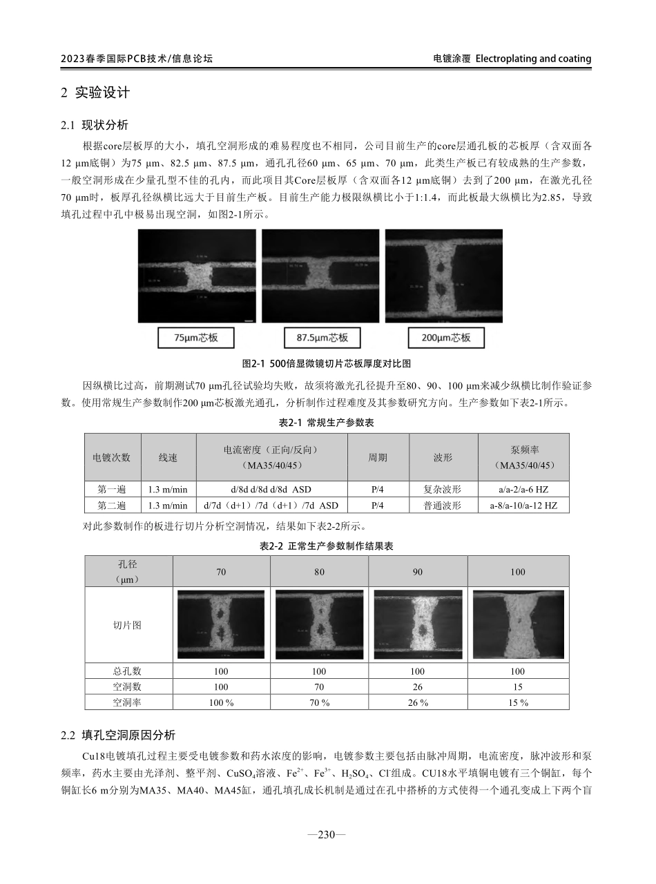 200μm芯板激光通孔电镀填孔能力研究.pdf_第2页