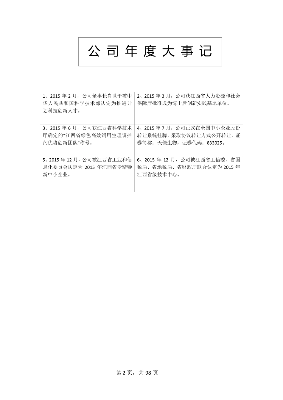833025_2015_天佳生物_2015年年度报告_2016-04-06.pdf_第2页