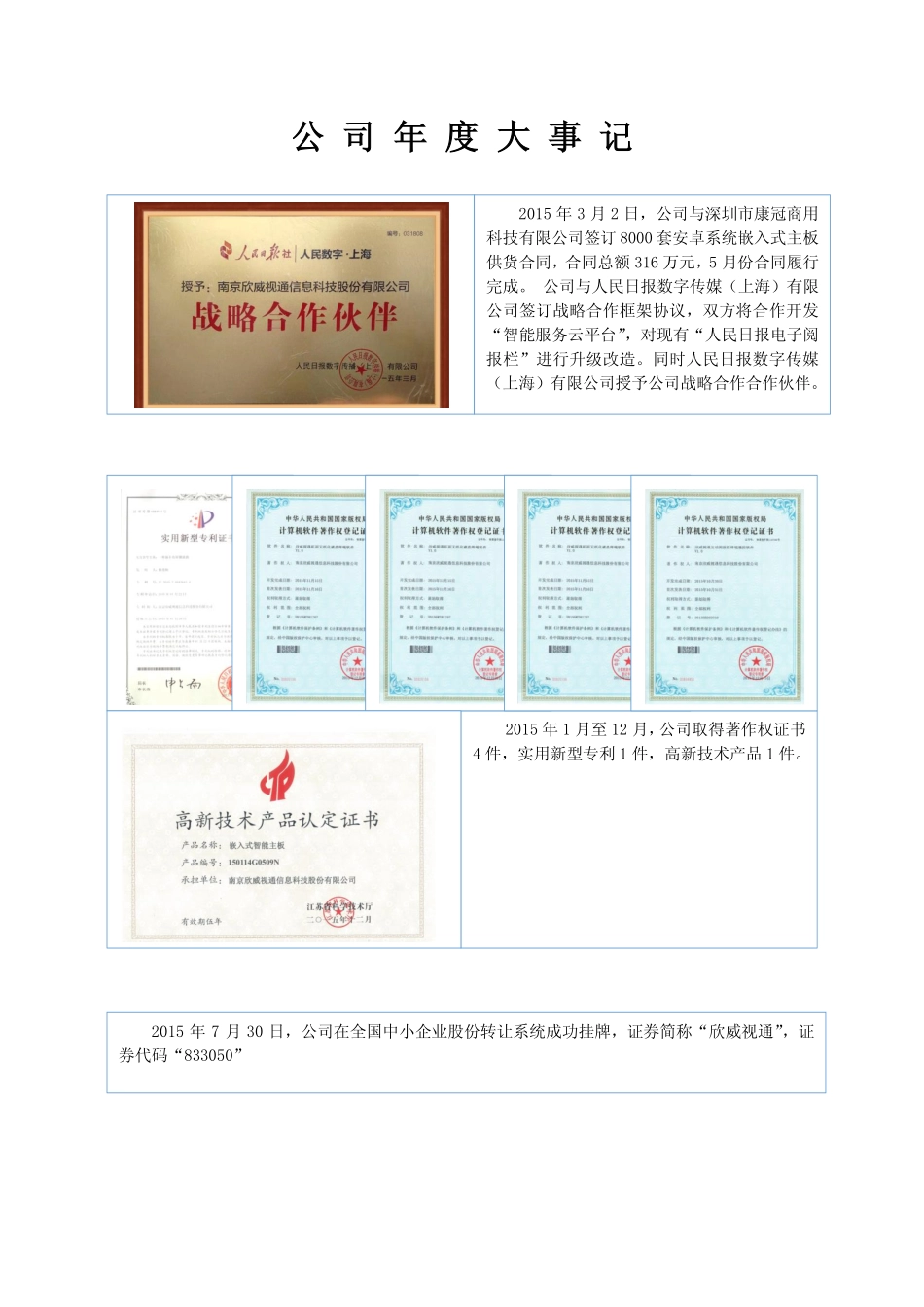 833050_2015_欣威视通_2015年年度报告_2016-04-25.pdf_第2页