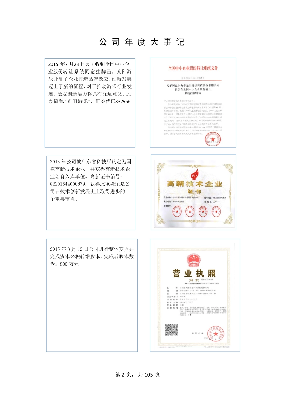 832956_2015_光阳游乐_2015年年度报告_2016-04-13.pdf_第2页