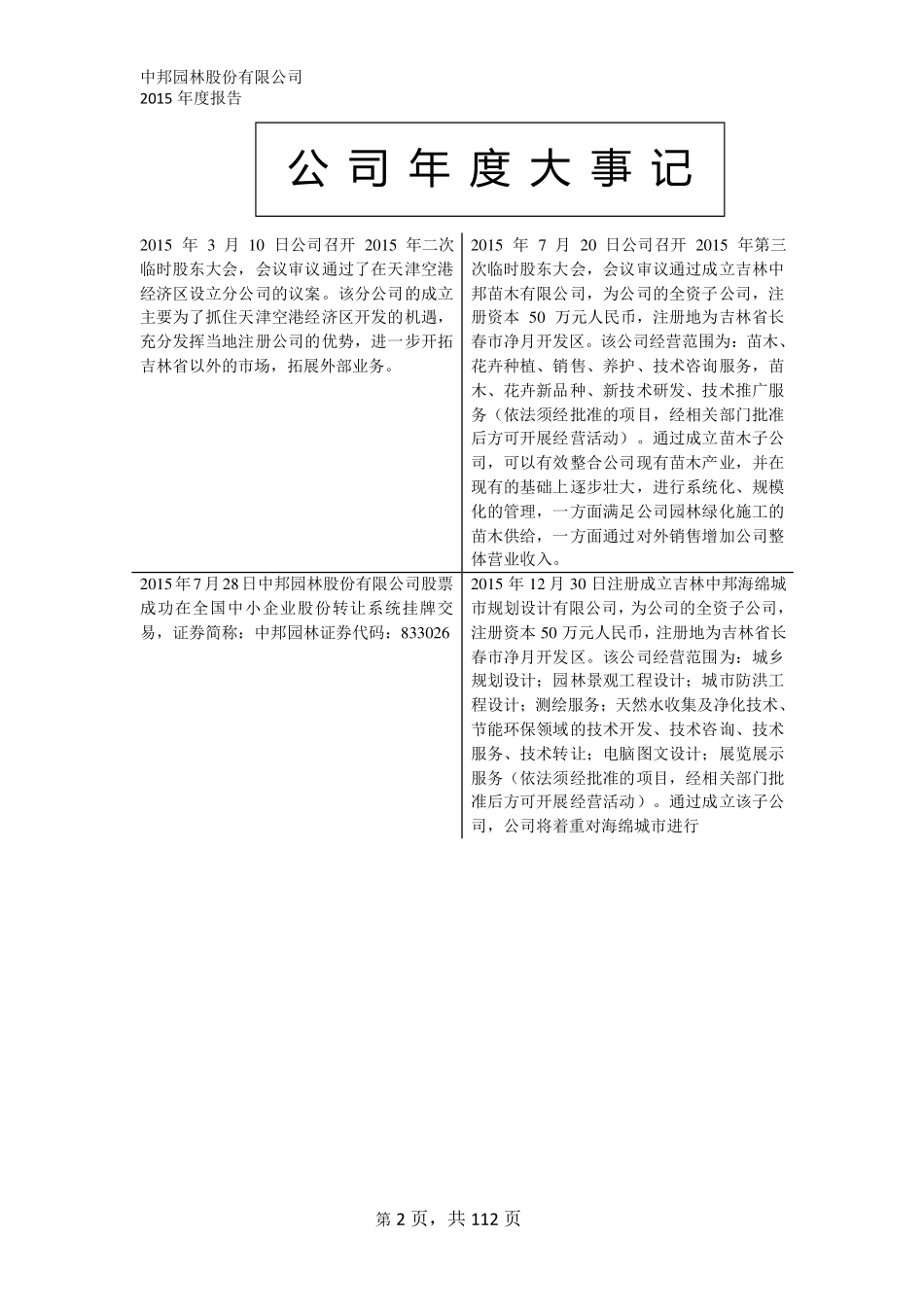 833026_2015_中邦园林_2015年年度报告_2016-03-29.pdf_第2页
