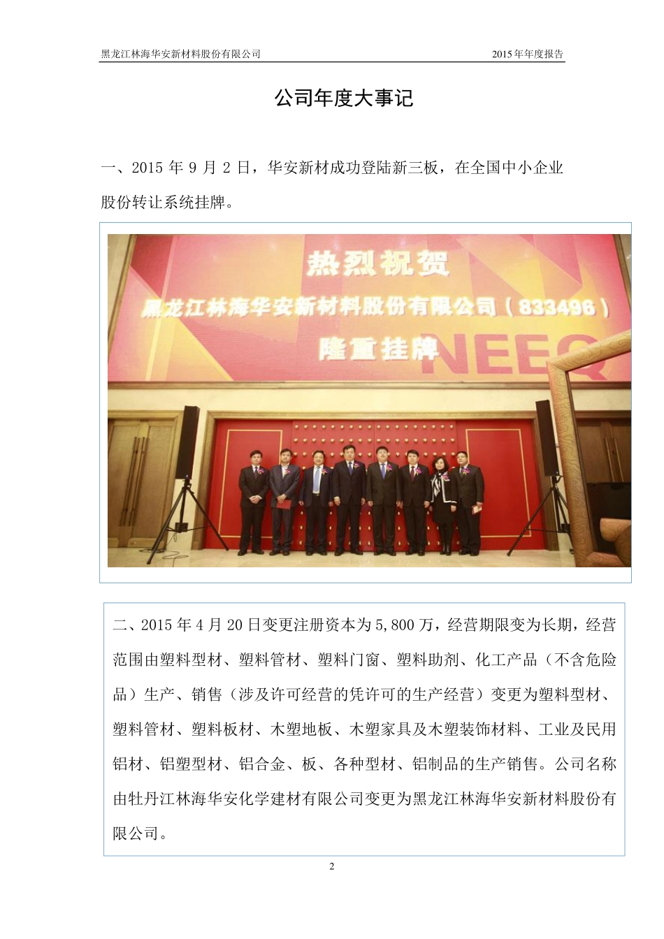 833496_2015_华安新材_2015年年度报告_2016-03-14.pdf_第2页