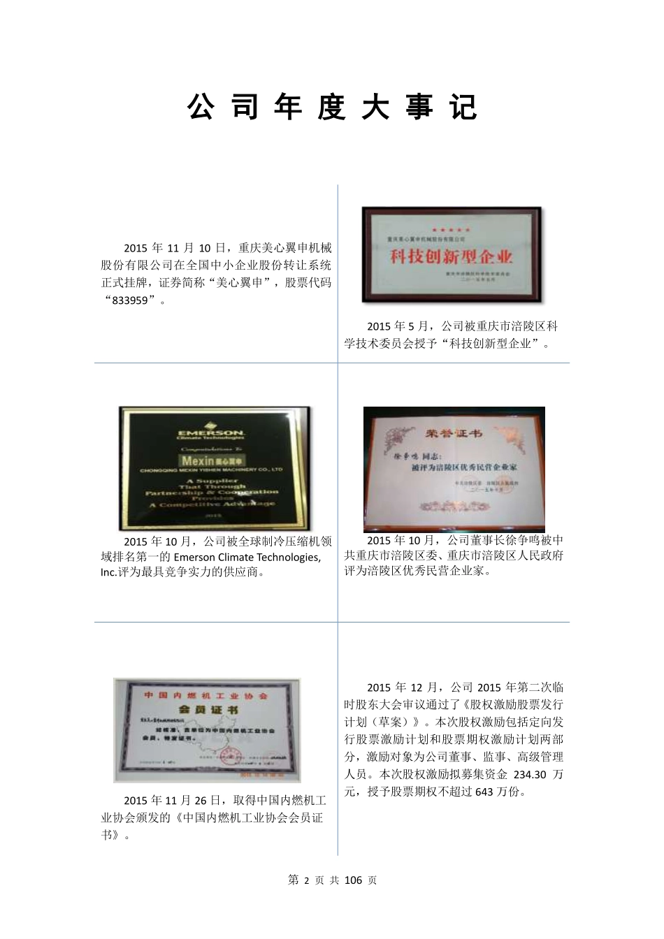 833959_2015_美心翼申_2015年年度报告_2016-04-11.pdf_第2页