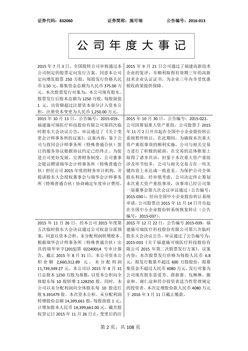 832060_2015_施可瑞_2015年年度报告_2016-03-30.pdf_第2页